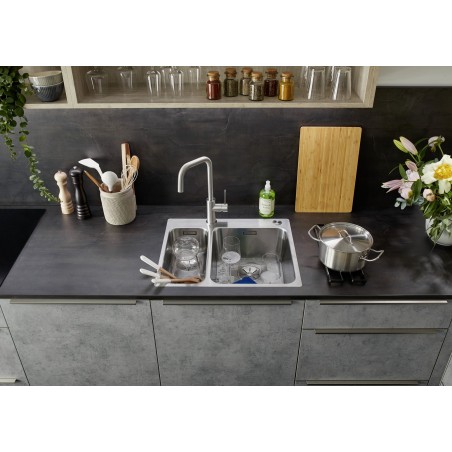 Kuchyňský dřez Blanco Solis 340/180-IF/A, Push Control, kartáčovaný