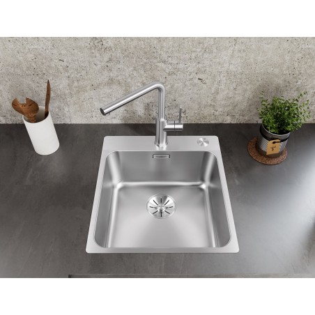 Kuchyňský dřez Blanco Solis 400-IF/A, Push Control, kartáčovaný