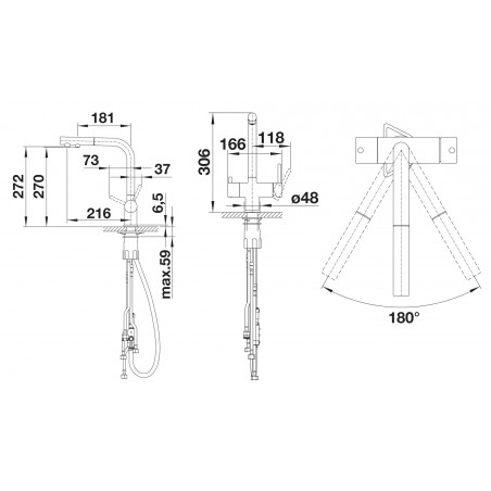 Kuchyňská baterie Blanco Fontas-S II Antracit