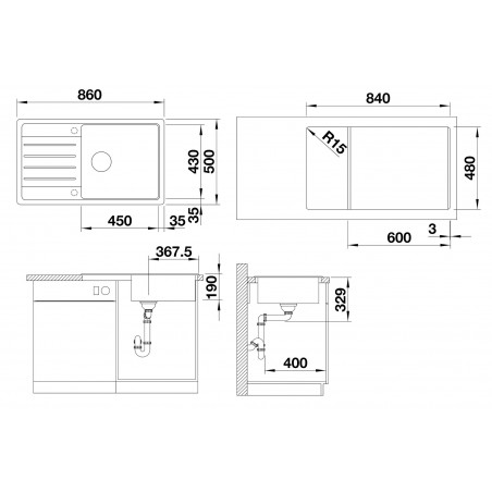 Kuchyňský dřez Blanco Legra XL 6 S Kávová