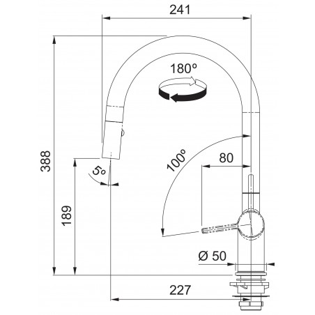 Kuchyňská baterie Franke FN 4090.901 ACTIVE NEW Matná černá