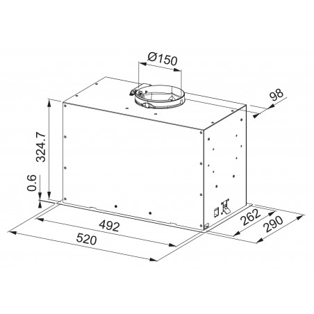 Odsavač par Franke Box Evo FBFE WH MATT A52, Matná bílá