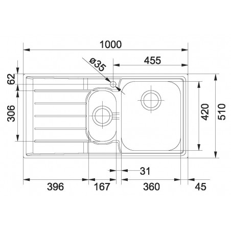 Kuchyňský dřez Franke Neptun NEX 651/2