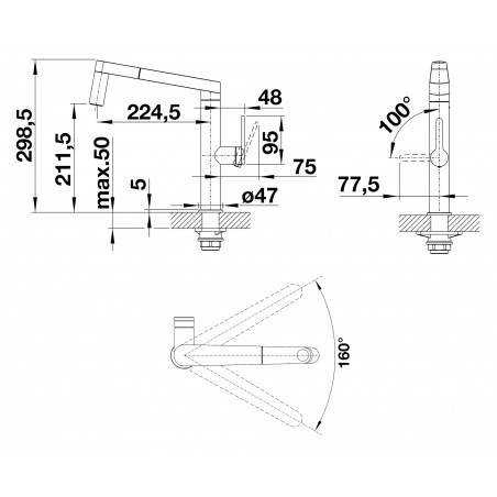 Kuchyňská baterie Blanco Panera-S Nerez kartáčovaný