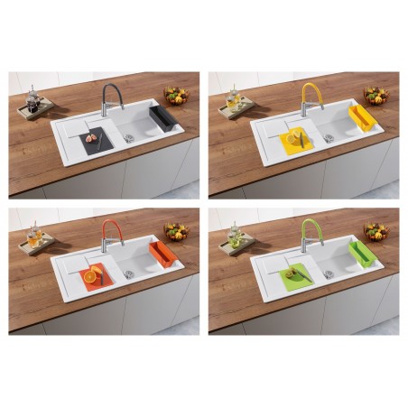 Kuchyňská baterie Blanco Viu-S Chrom, 4 barvy hadice v balení