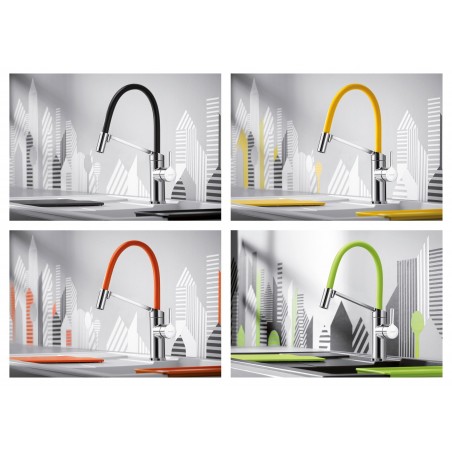 Kuchyňská baterie Blanco Viu-S Chrom, 4 barvy hadice v balení