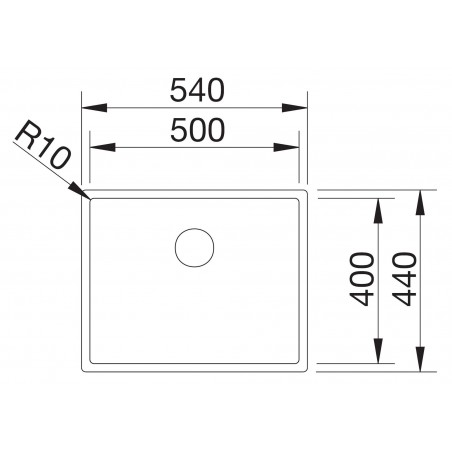 Kuchyňský dřez Blanco Claron 500-IF, durinox, bez táhla
