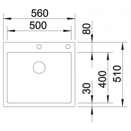 Kuchyňský dřez Blanco Claron 500-IF/A, durinox, s táhlem