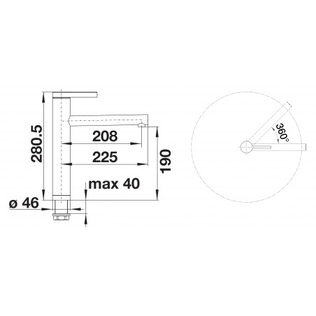 Kuchyňská baterie Blanco Linee Nerez matný