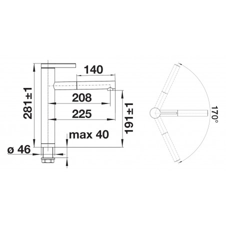 Kuchyňská baterie Blanco Linee-S Nerez matný