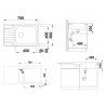 Kuchyňský dřez Blanco Dinas XL 6 S Compact Kartáčovaný, s excentrem