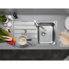 Kuchyňský dřez Blanco Lemis 45 S-IF Kartáčovaný, s excentrem