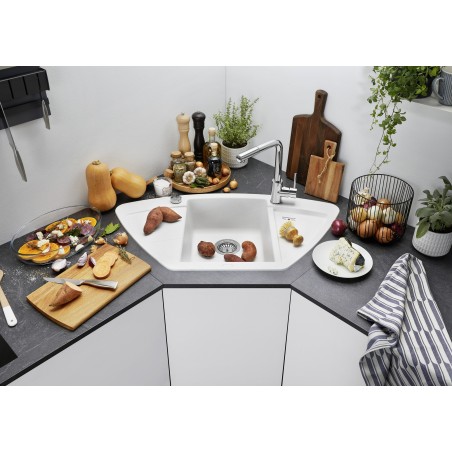 Kuchyňský dřez Blanco Zia 9 E Černá, s excentrem