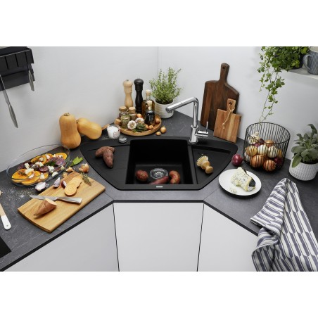 Kuchyňský dřez Blanco Zia 9 E Kávová, s excentrem