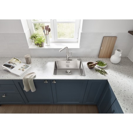 Kuchyňská baterie Blanco Lanora-S Nerez masiv kartáčovaný, beztlaková