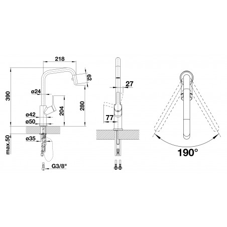 Kuchyňská baterie Blanco Jurena-S Chrom