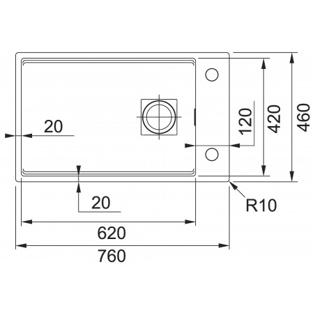 Kuchyňský dřez Franke Kubus 2 KNG 110-62 Bílá-led