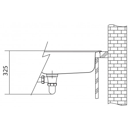 Kuchyňský dřez Franke Centro CNG 611-78 TL/2 Onyx, levý