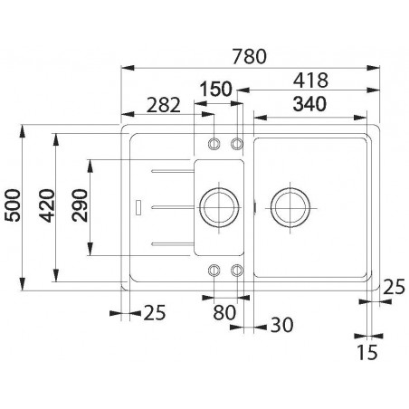 Kuchyňský dřez Franke Basis BFG 651-78 Matná černá