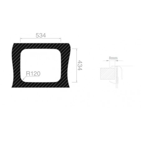 Kuchyňský dřez Sinks Acquaviva 550 V 1,0 mm, leštěný