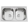 Kuchyňský dřez Sinks Okio 800 DUO V 0,6 mm, leštěný