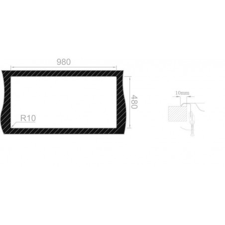 Kuchyňský dřez Sinks Okio 1000 XXL V 0,6 mm, leštěný