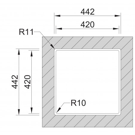 Kuchyňský dřez Sinks Box 440 RO 1,0 mm