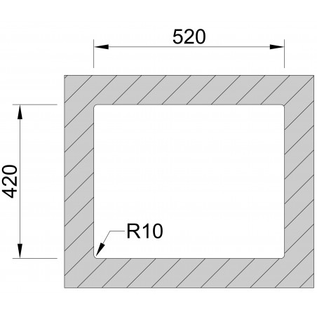 Kuchyňský dřez Sinks Box 540 RO 1,0 mm