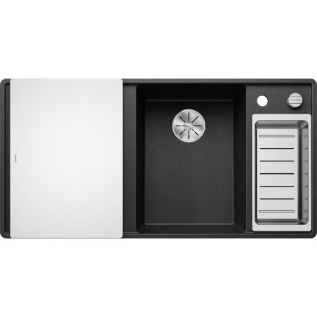Kuchyňský dřez Blanco Axia III 6 S-F Antracit, pravý, se skleněnou krájecí deskou a miskou