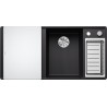 Kuchyňský dřez Blanco Axia III 6 S-F Černá, pravý, se skleněnou krájecí deskou a miskou