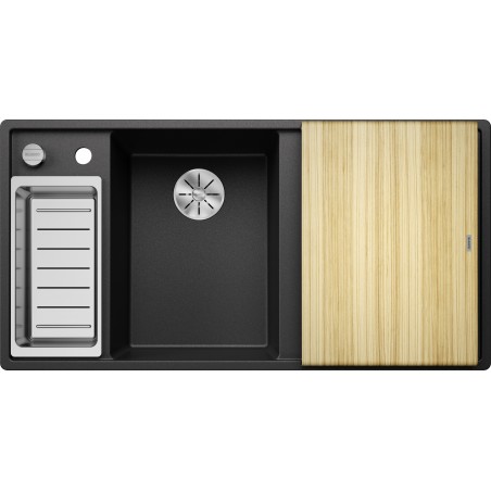 Kuchyňský dřez Blanco Axia III 6 S Antracit, levý, s dřevěnou krájecí deskou a miskou