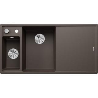 Kuchyňský dřez Blanco Axia III 6 S Kávová, levý, s dřevěnou krájecí deskou a miskou