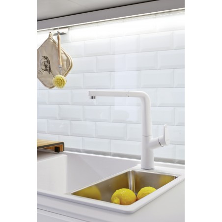 Kuchyňský dřez Blanco Axia III 6 S Tartufo, levý, s dřevěnou krájecí deskou a miskou