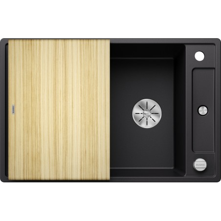 Kuchyňský dřez Blanco Axia III 45 S Černá, s dřevěnou krájecí deskou