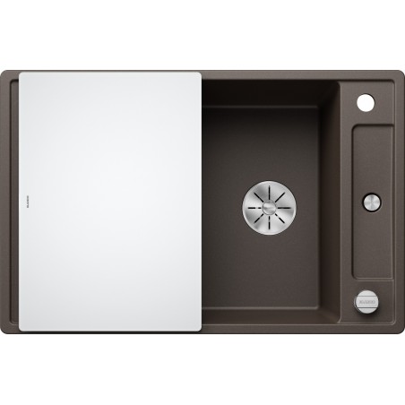 Kuchyňský dřez Blanco Axia III 45 S Kávová, se skleněnou krájecí deskou