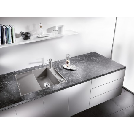 Kuchyňský dřez Blanco Axia III 45 S-F Kávová, se skleněnou krájecí deskou