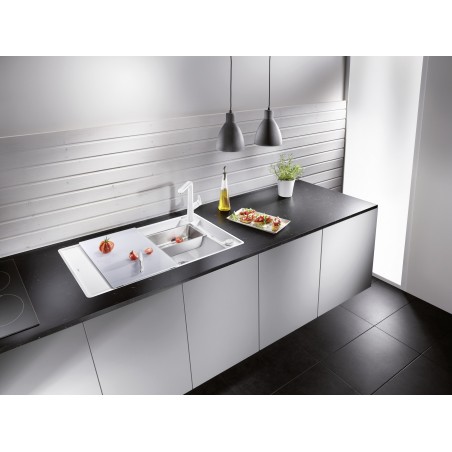 Kuchyňský dřez Blanco Axia III 5 S-F Černá, se skleněnou krájecí deskou