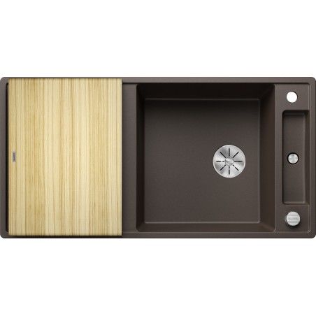 Kuchyňský dřez Blanco Axia III XL 6 S Kávová, s dřevěnou krájecí deskou
