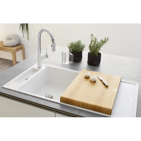 Kuchyňský dřez Blanco Axia III XL 6 S Tartufo, s dřevěnou krájecí deskou