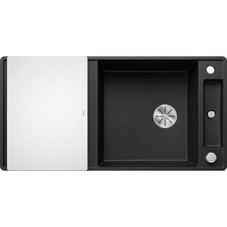 Kuchyňský dřez Blanco Axia III XL 6 S-F Černá, se skleněnou krájecí deskou