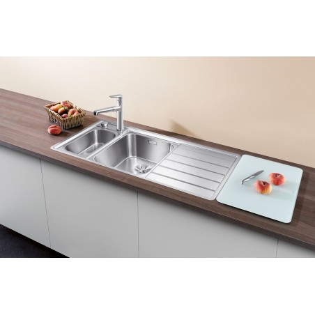 Kuchyňský dřez Blanco Axis III 6 S-IF Hedvábný lesk, levý