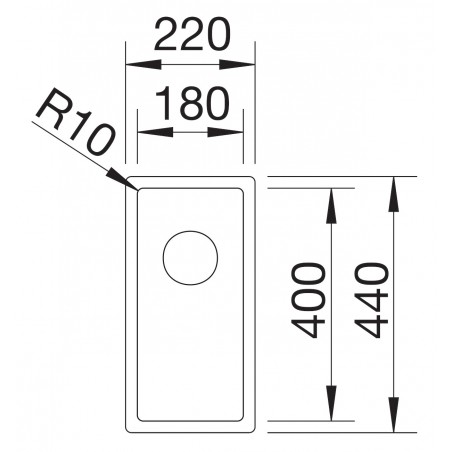 Kuchyňský dřez Blanco Claron 180-U Hedvábný lesk