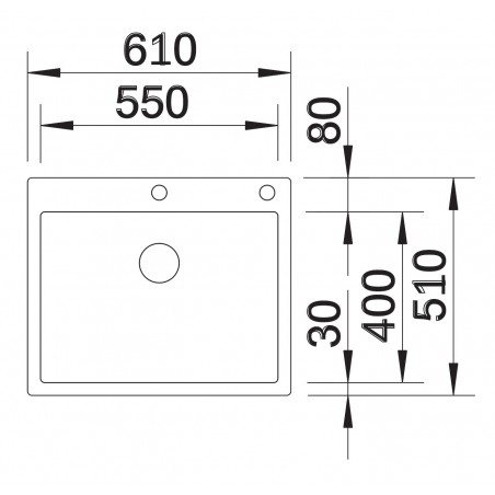 Kuchyňský dřez Blanco Claron 550-IF/A Hedvábný lesk