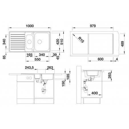 Kuchyňský dřez Blanco Classic Pro 6 S-IF Hedvábný lesk