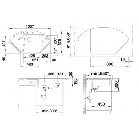 Kuchyňský dřez Blanco Delta II Černá