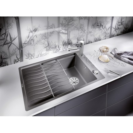 Kuchyňský dřez Blanco Elon XL 6 S-F Kávová, s odkapávací mřížkou a excentrem