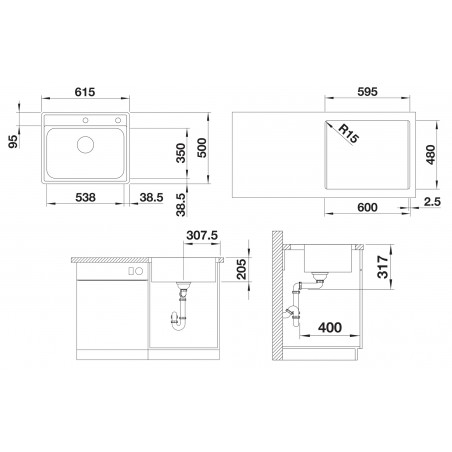 Kuchyňský dřez Blanco Lemis 6-IF BF Kartáčovaný