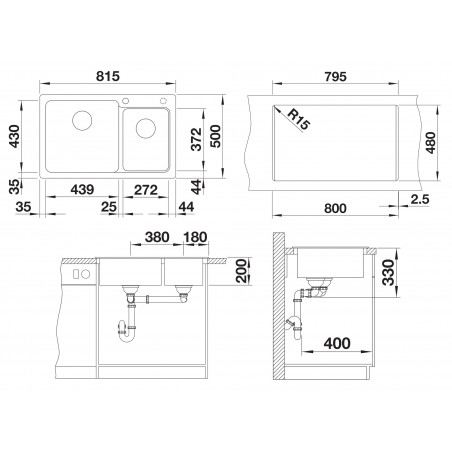 Kuchyňský dřez Blanco Naya 8 Bílá