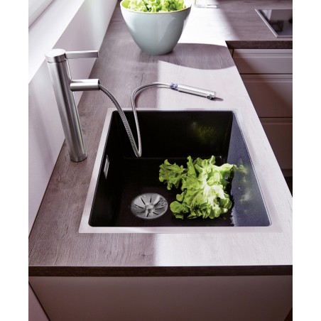 Kuchyňský dřez Blanco Subline 500-IF Černá, bez excentru