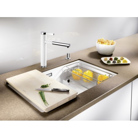 Kuchyňský dřez Blanco Subline 700-U Level Kávová, s košíkem